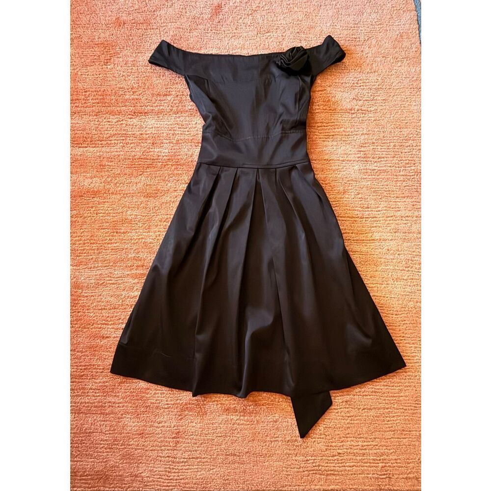 Ruby Rox Satin Off Shoulder Mini Dress Brown Size 7 M